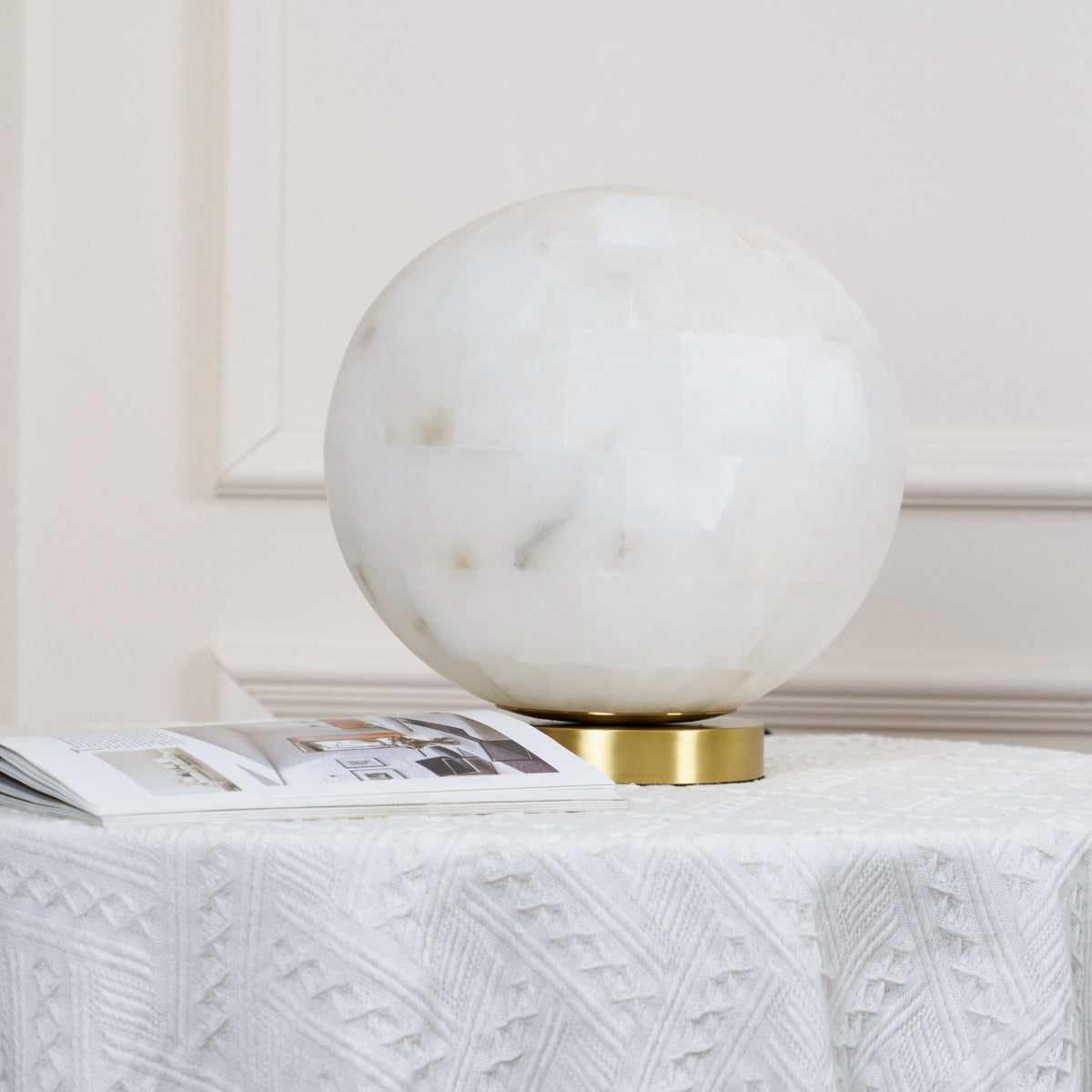 Alabaster-Tischlampe