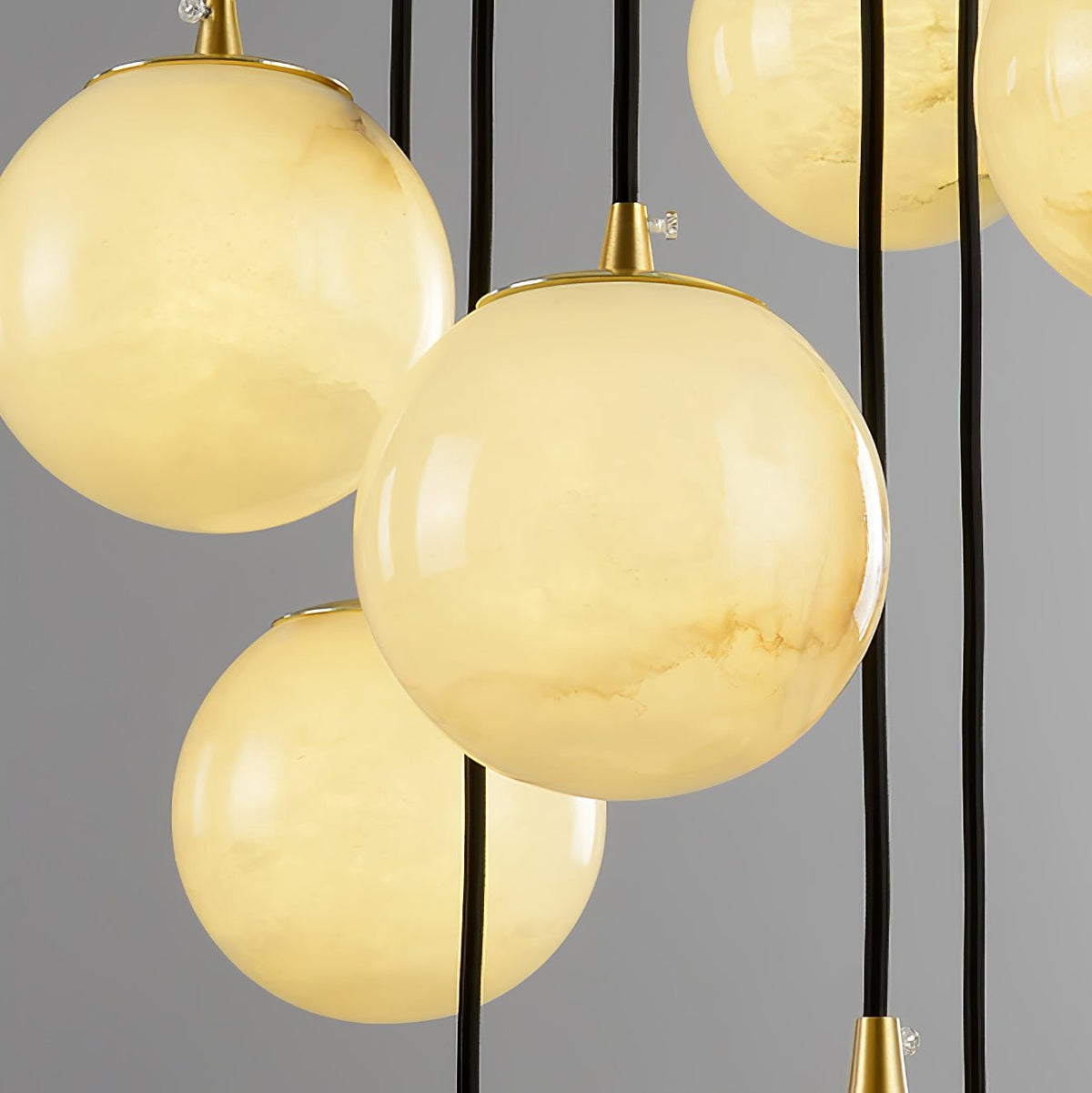 Gloruvye Kronleuchter Kugeln zeitgenössische Alabaster-Kronleuchte