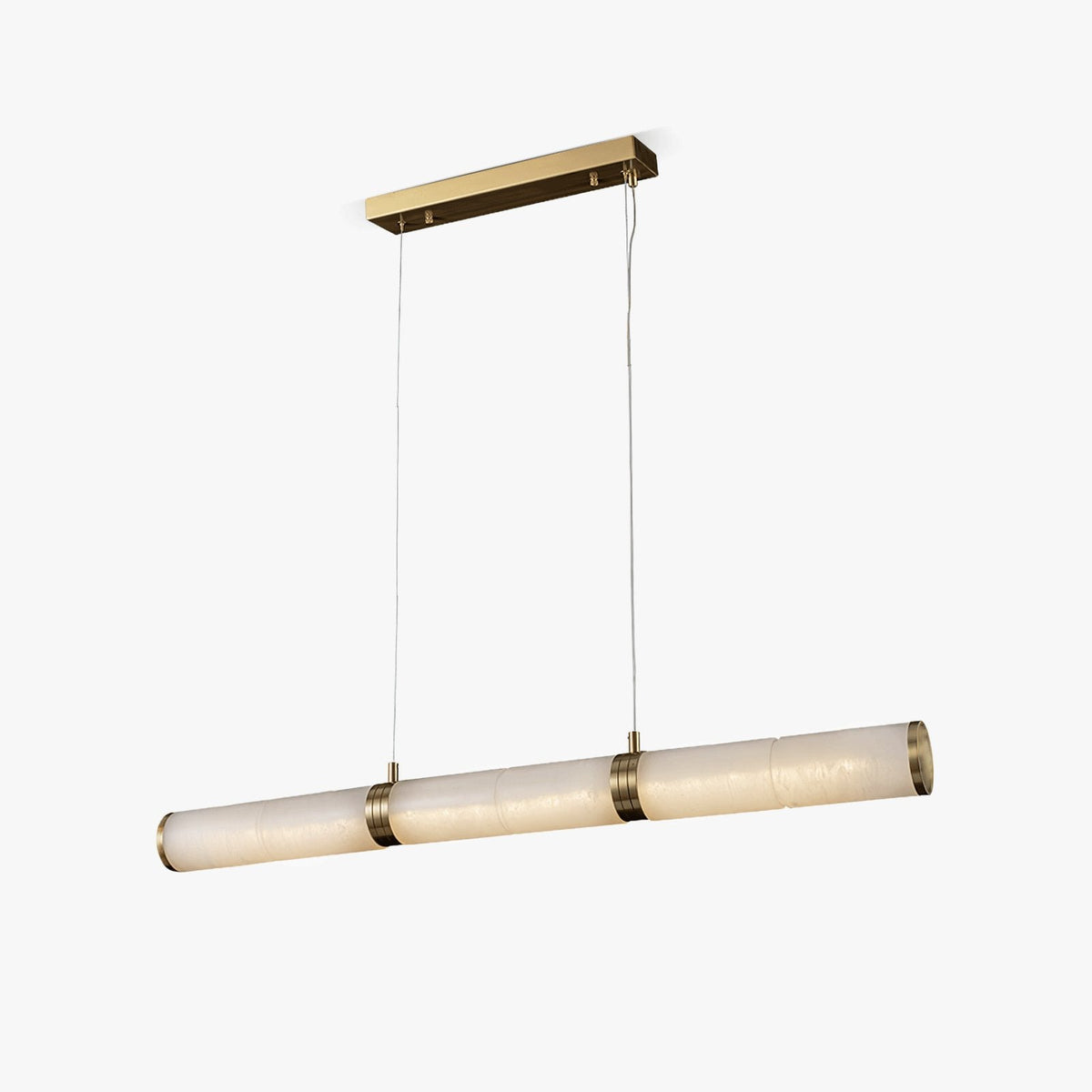 Gevrel Minimalistische Alabaster-Pendelleuchte in linearer Form