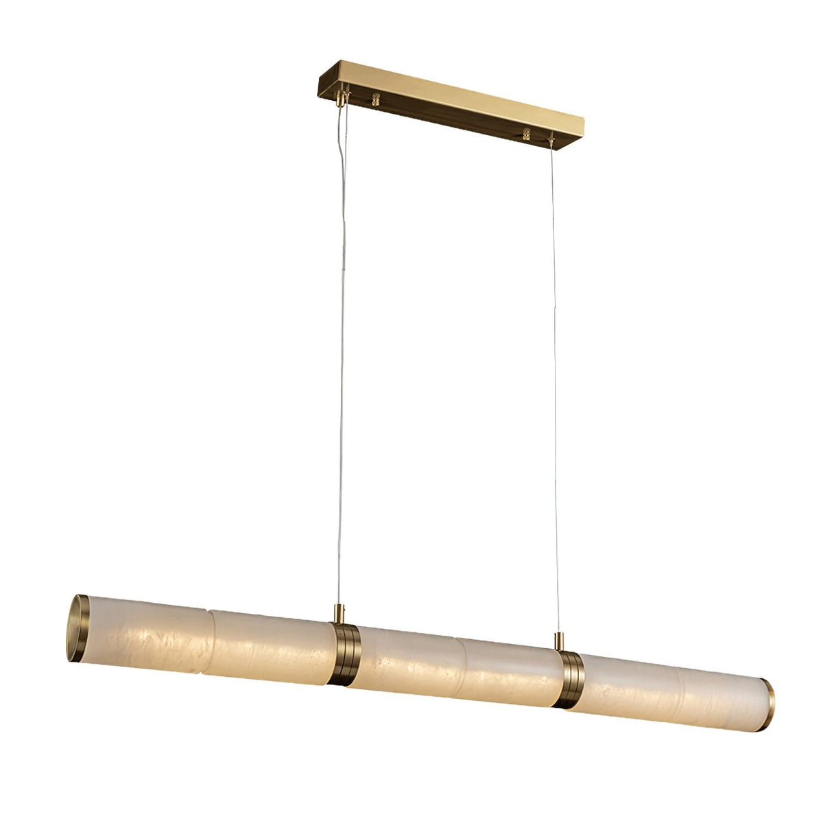 Gevrel Minimalistische Alabaster-Pendelleuchte in linearer Form