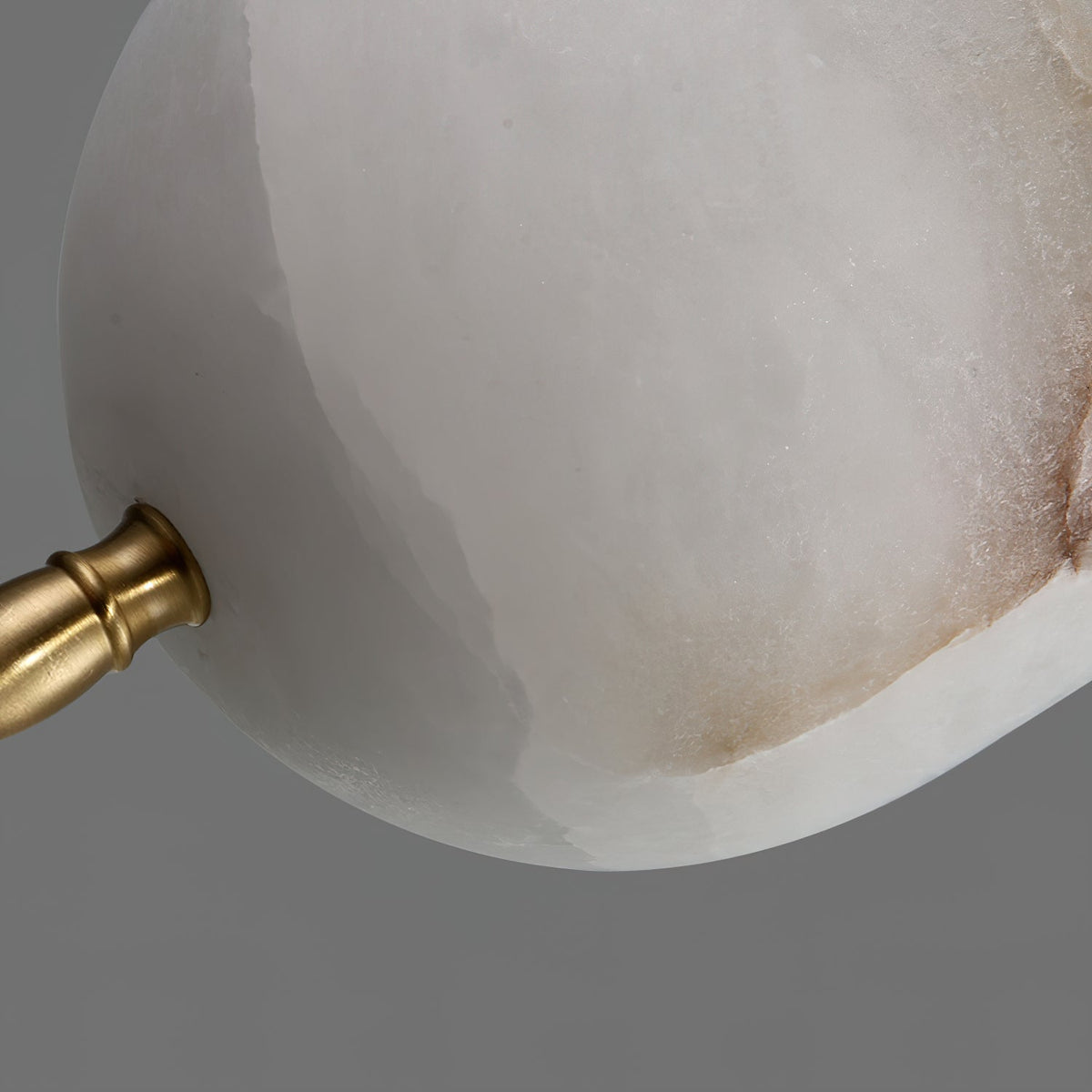 Himinuvye Alabaster Minimalistische Pendelleuchte aus Messing