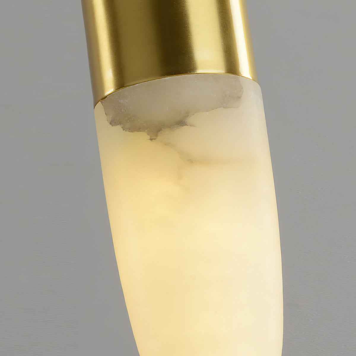 Himinuvye Alabaster Minimalistische Pendelleuchte aus Messing