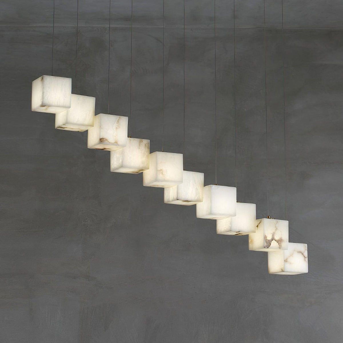 Eurraeel Alabaster Spiral Kronleuchter