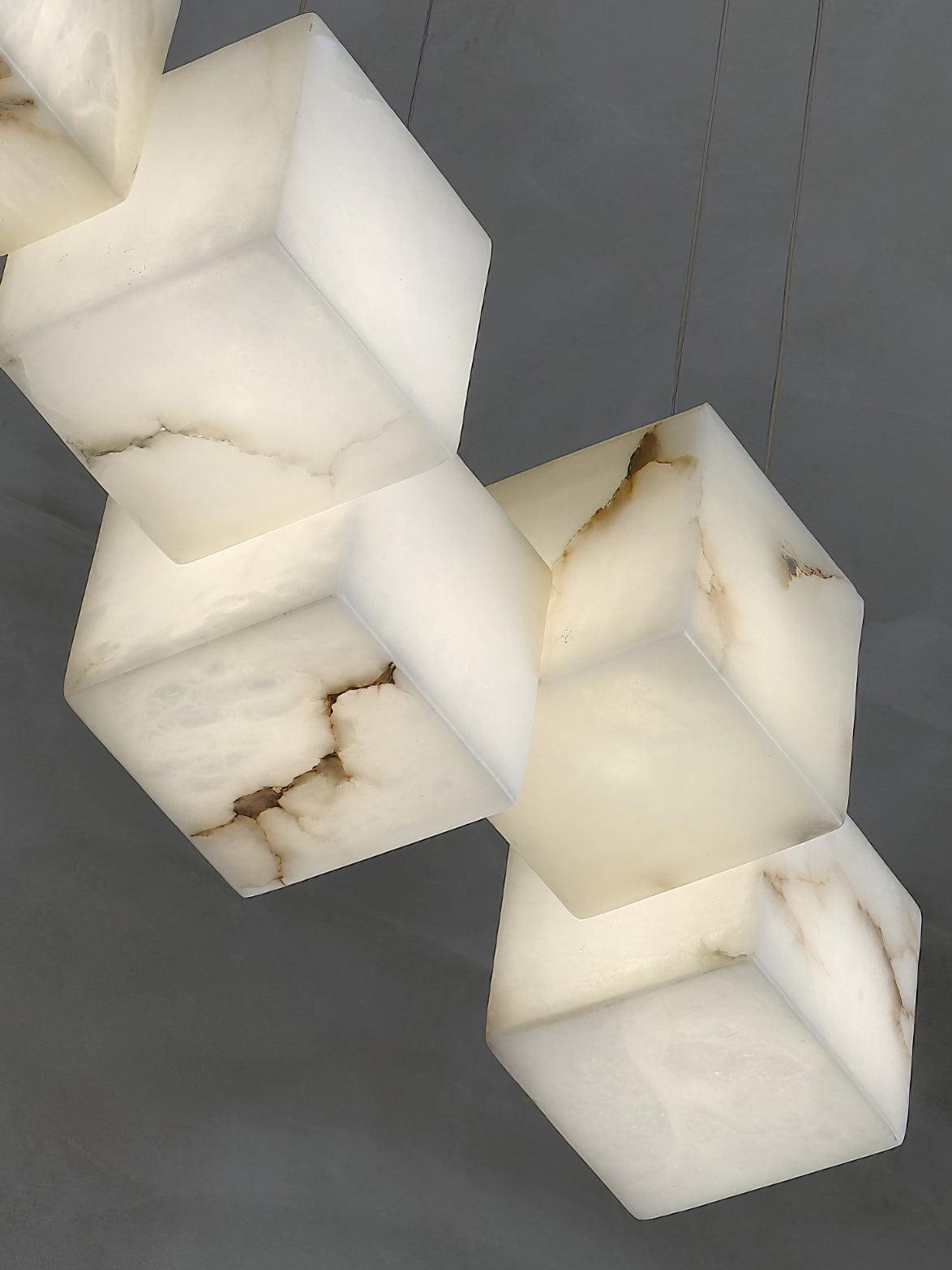 Eurraeel Alabaster Spiral Kronleuchter