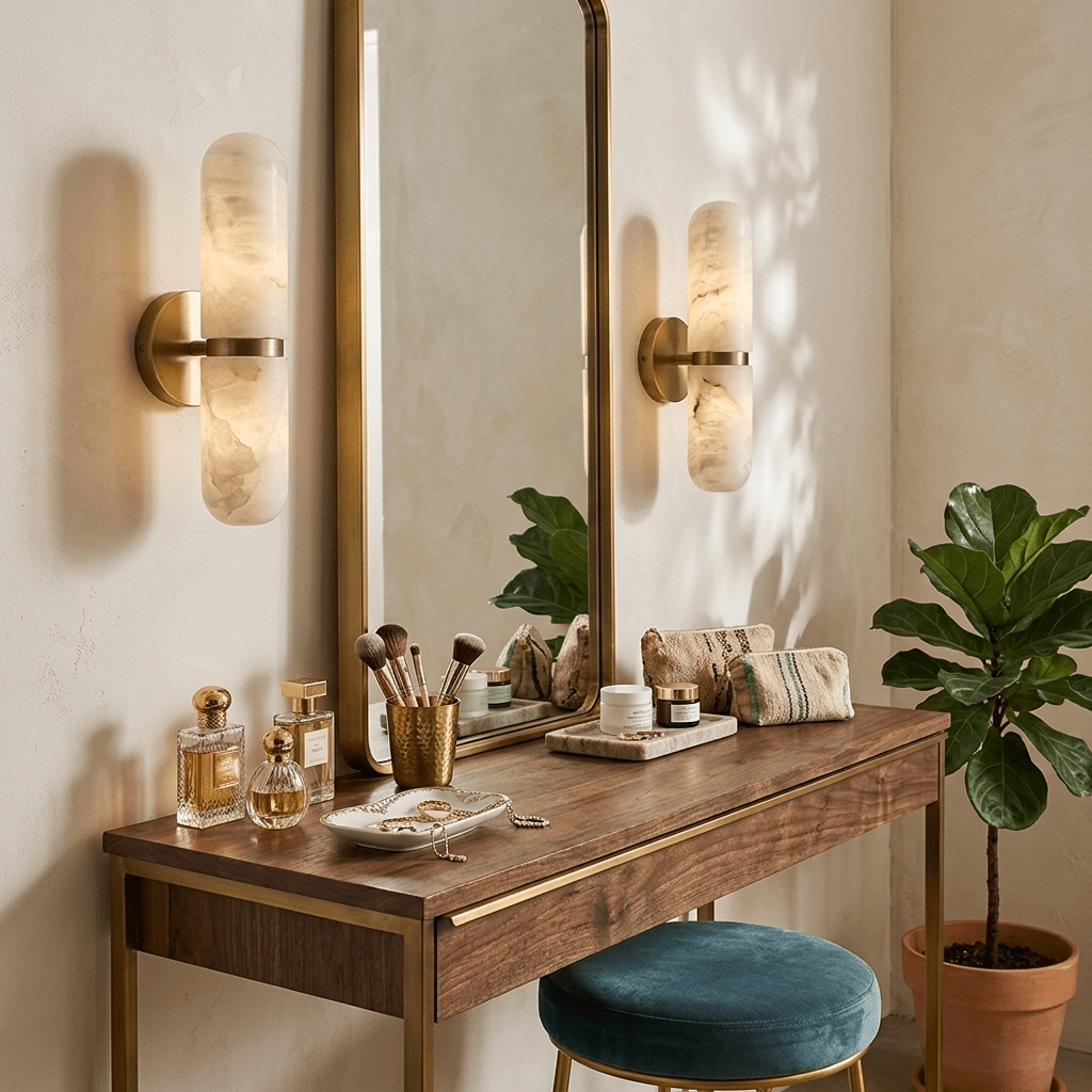 Ismerie Alabaster Wandleuchte