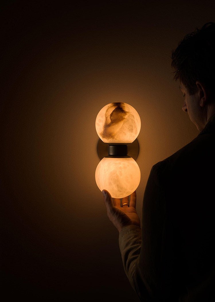 Lumenor Alabaster Celestia Orb Wandleuchte