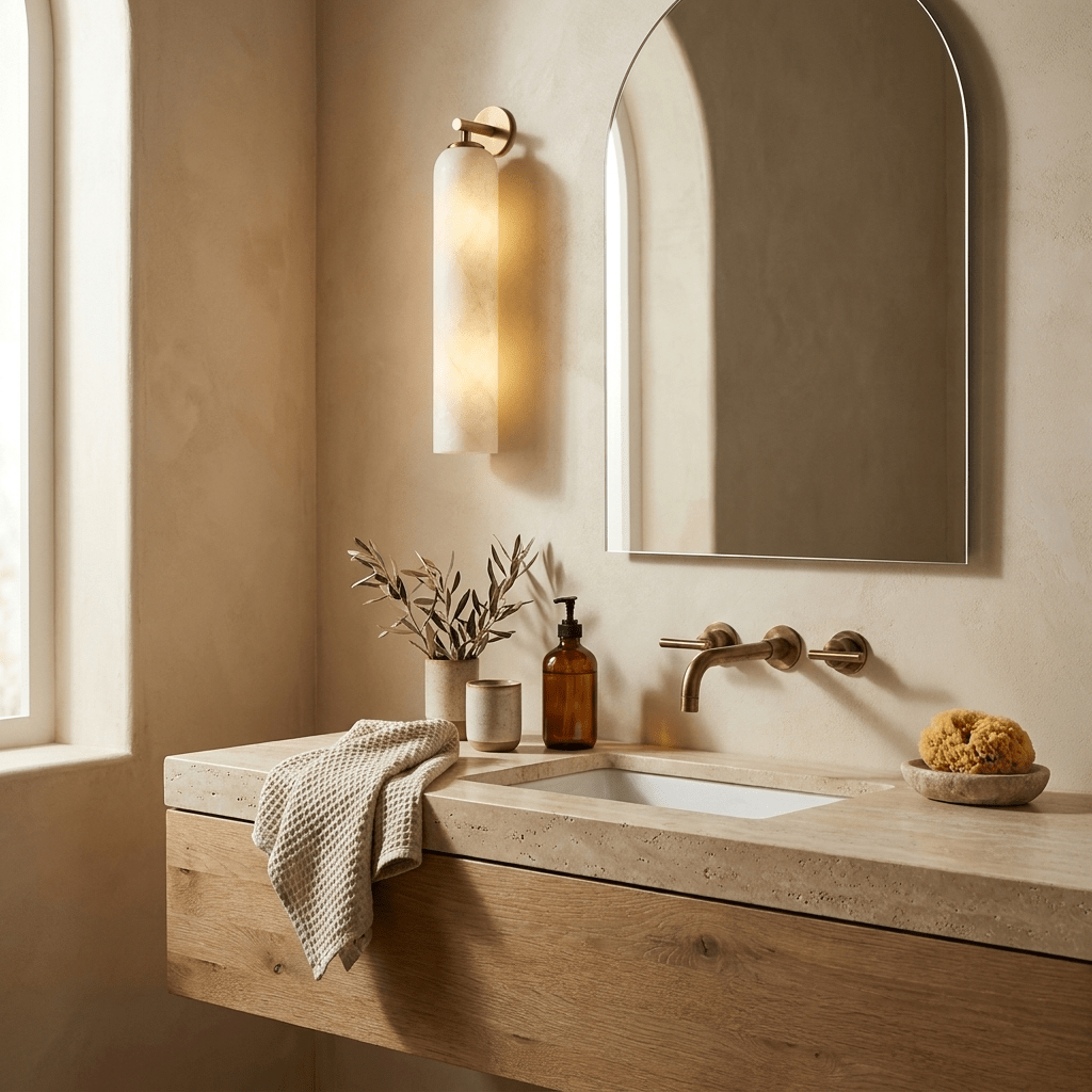 Tube Alabaster Wandleuchte