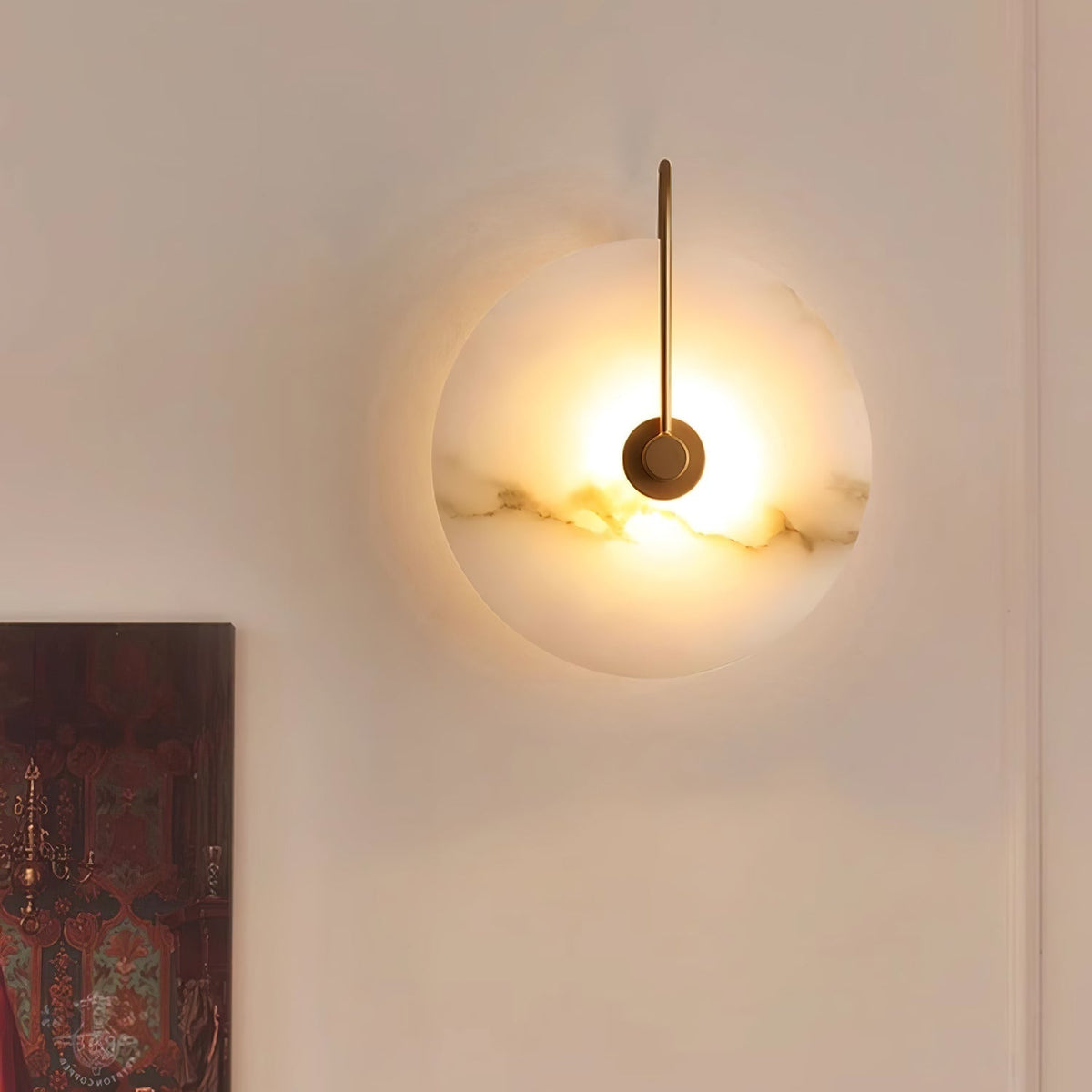 Albeenne Alabaster Kugel-Wandleuchte