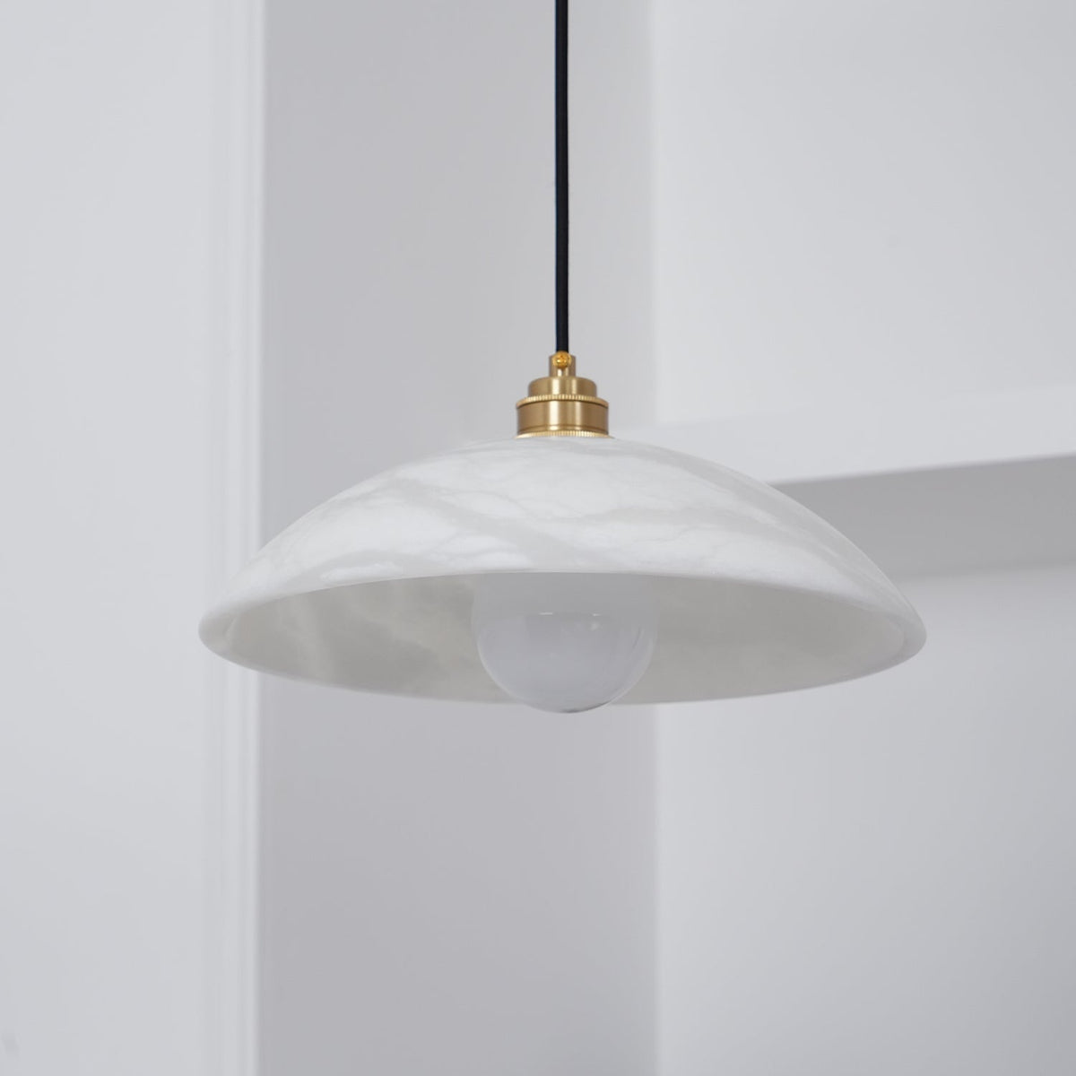 Warenol Minimalistische Alabaster-Pendelleuchte