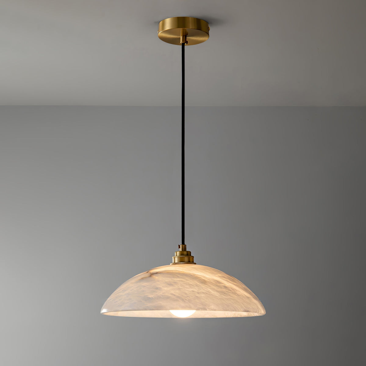 Warenol Minimalistische Alabaster-Pendelleuchte