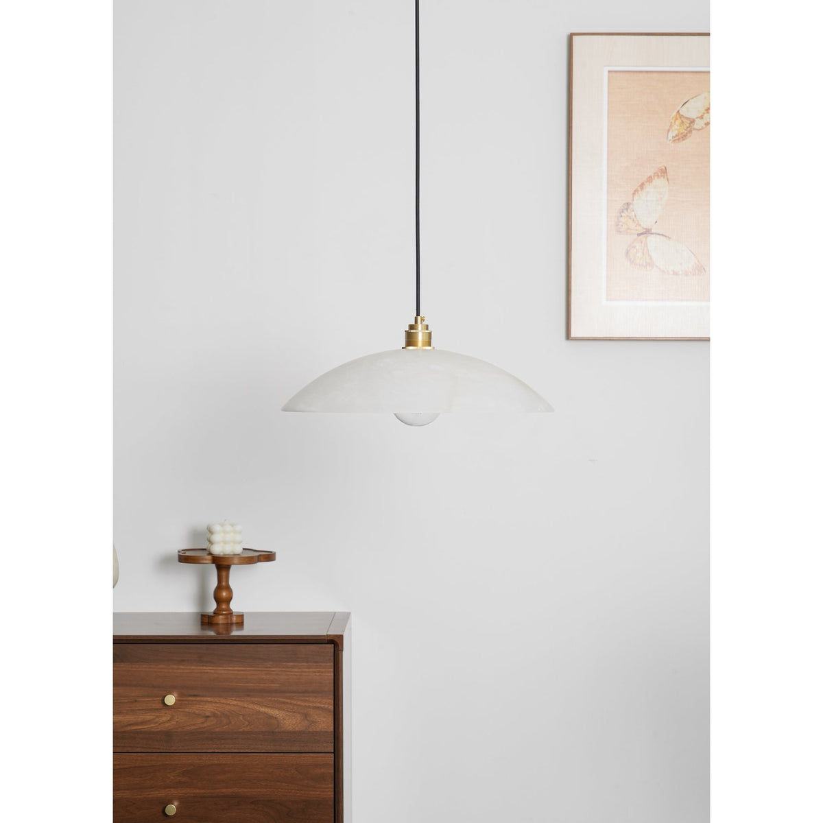 Warenol Minimalistische Alabaster-Pendelleuchte