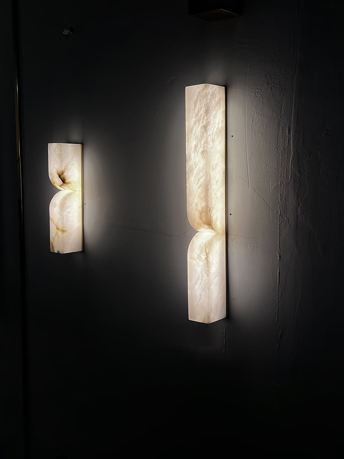 Niveelle Alabaster rechteckige Wandleuchte