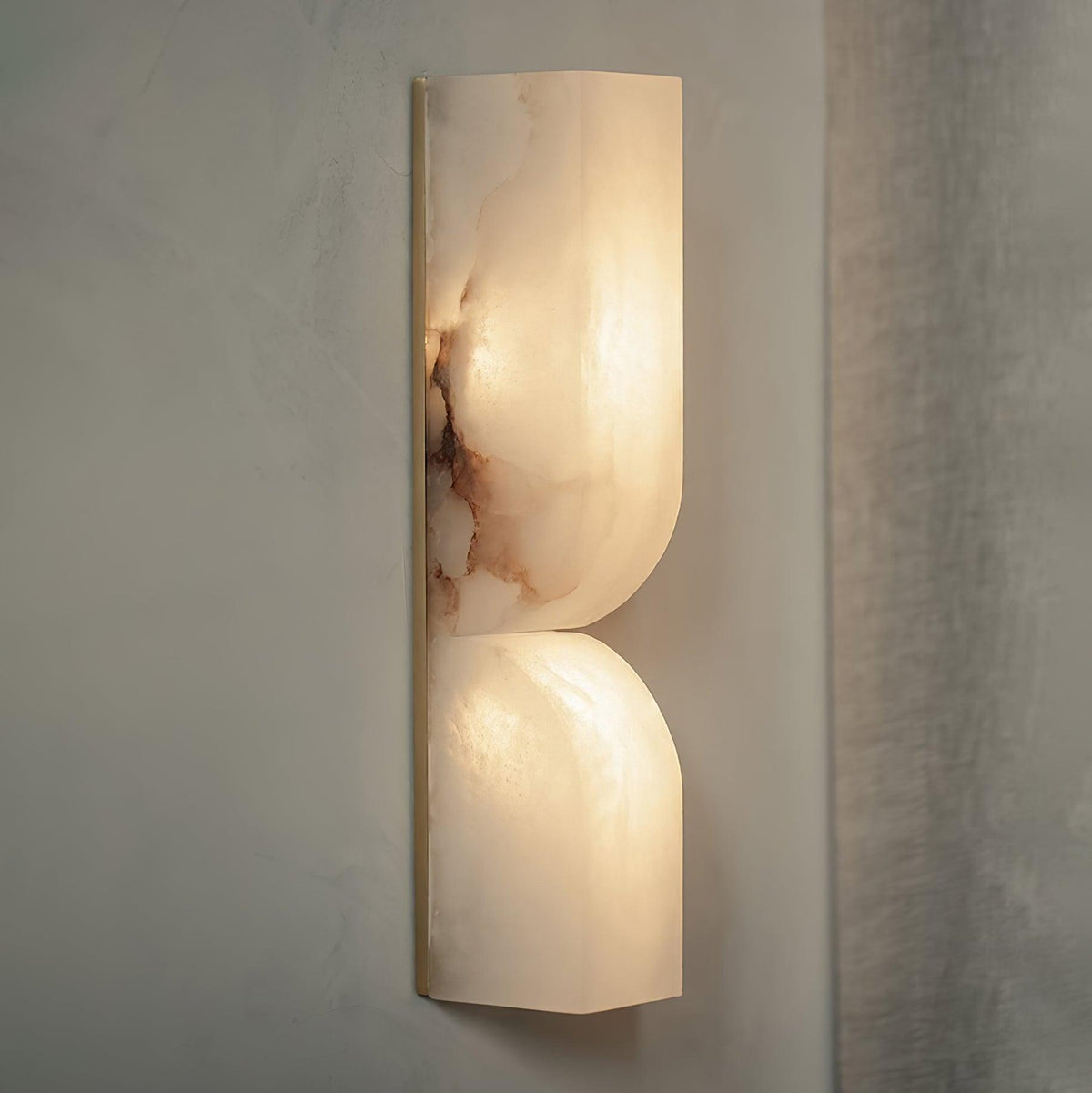 Niveelle Alabaster rechteckige Wandleuchte