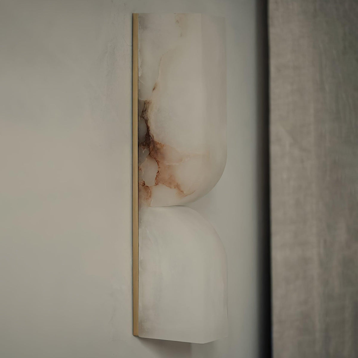 Niveelle Alabaster rechteckige Wandleuchte