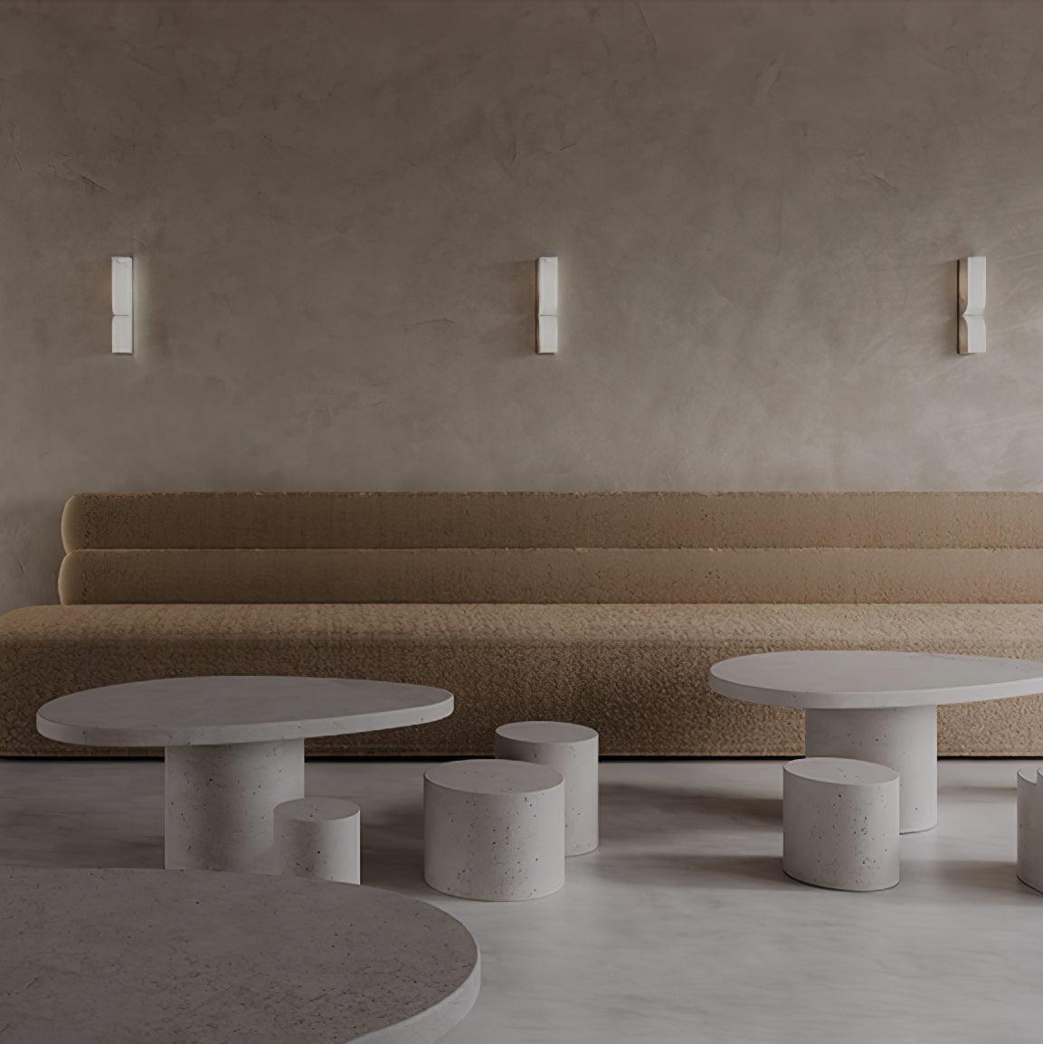 Niveelle Alabaster rechteckige Wandleuchte