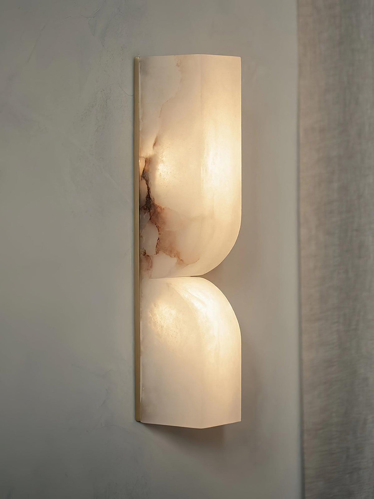 Niveelle Alabaster rechteckige Wandleuchte