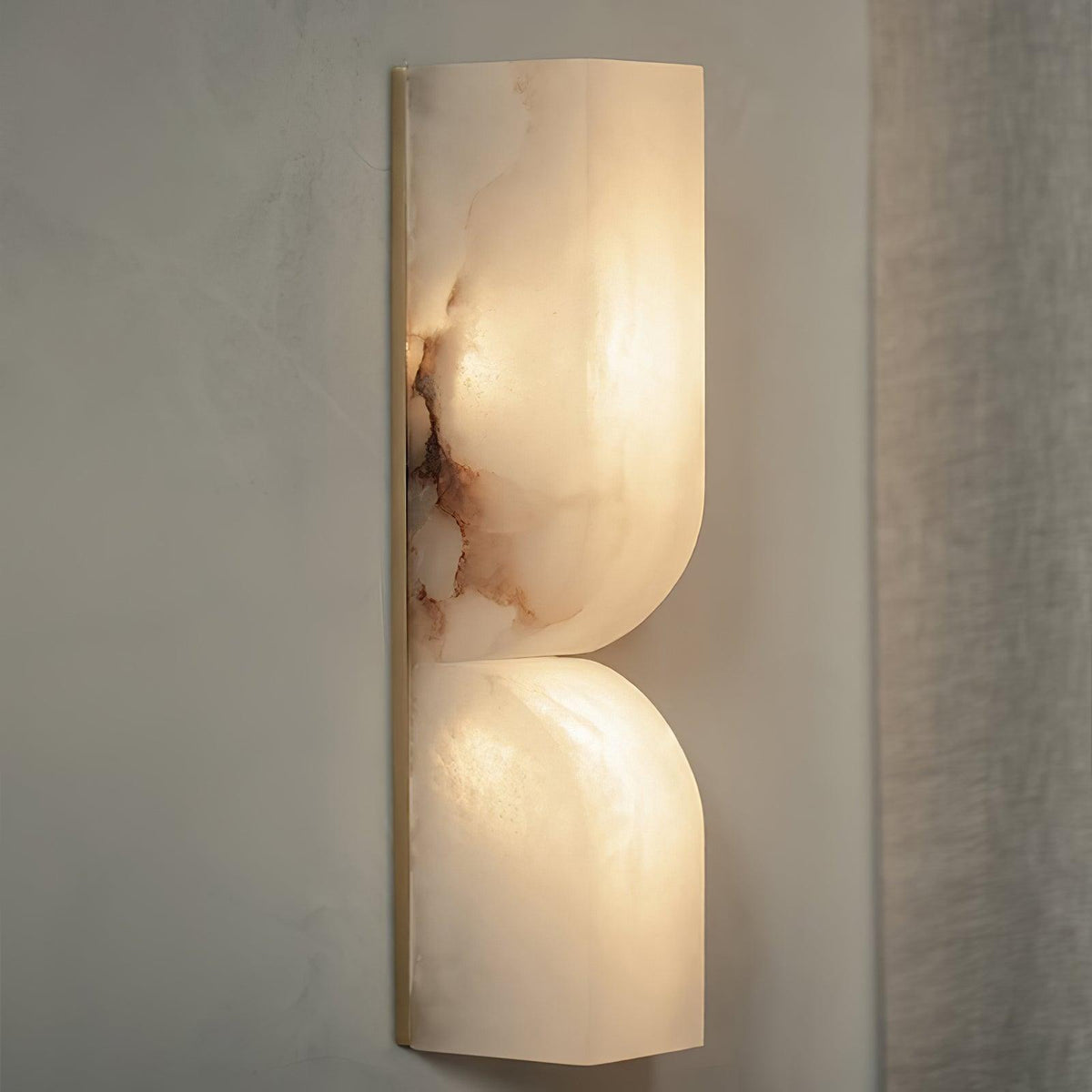 Niveelle Alabaster rechteckige Wandleuchte