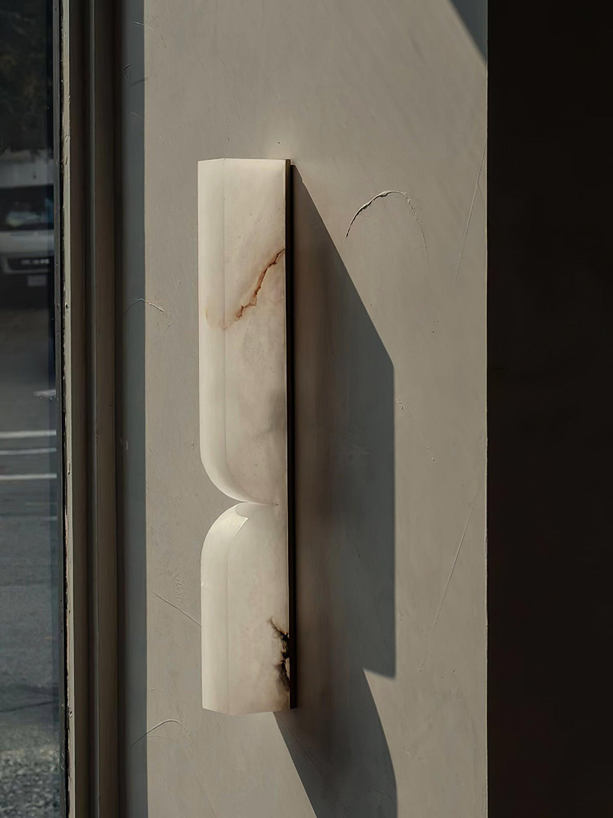 Niveelle Alabaster rechteckige Wandleuchte