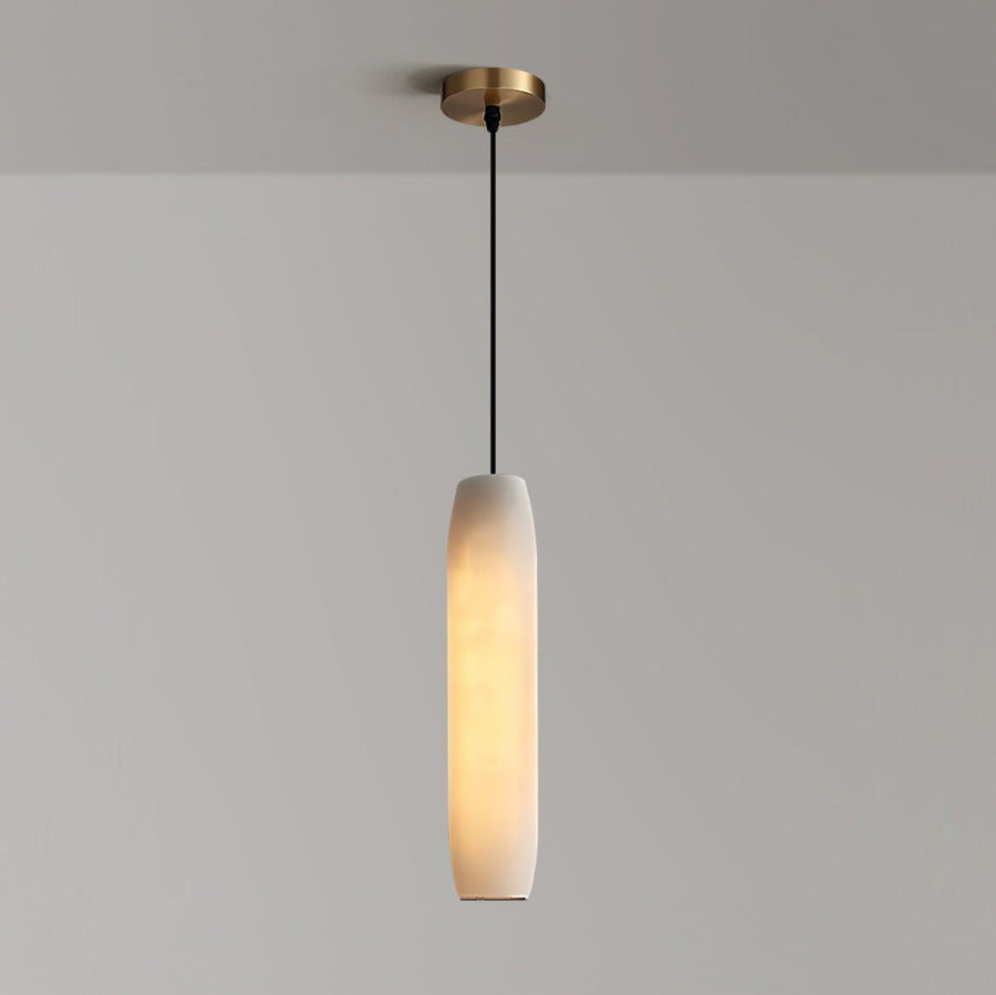 Orven Flute zeitgenössische minimalistische Alabaster-Pendelleuchte