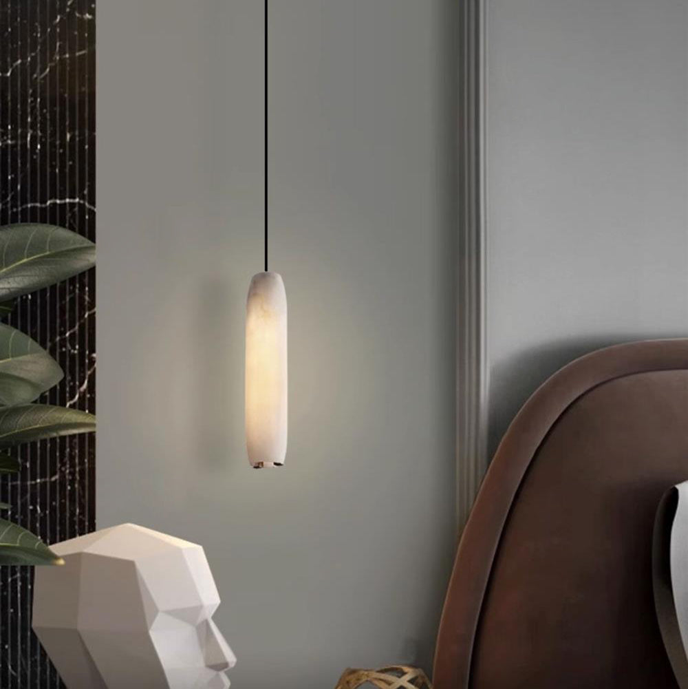 Orven Flute zeitgenössische minimalistische Alabaster-Pendelleuchte