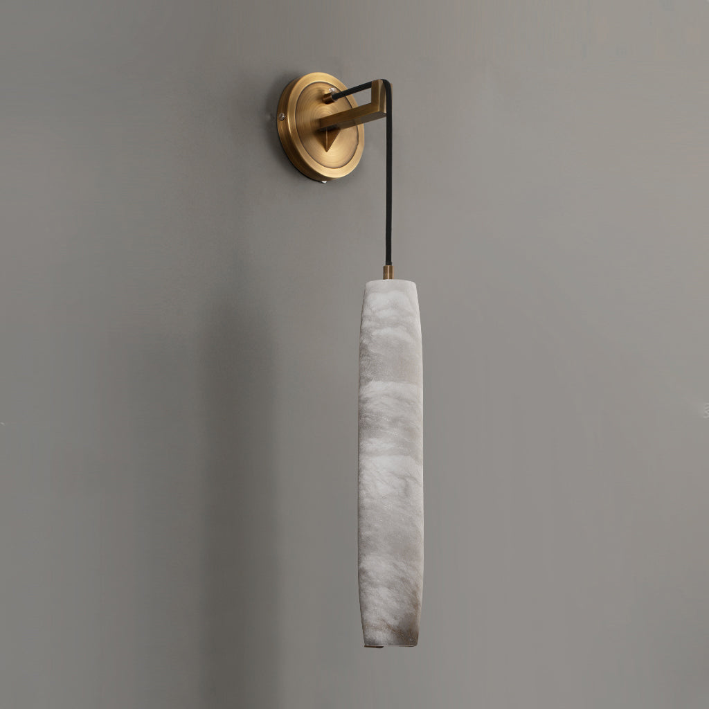 Alabaster Individual Creativity Flute Wandleuchte