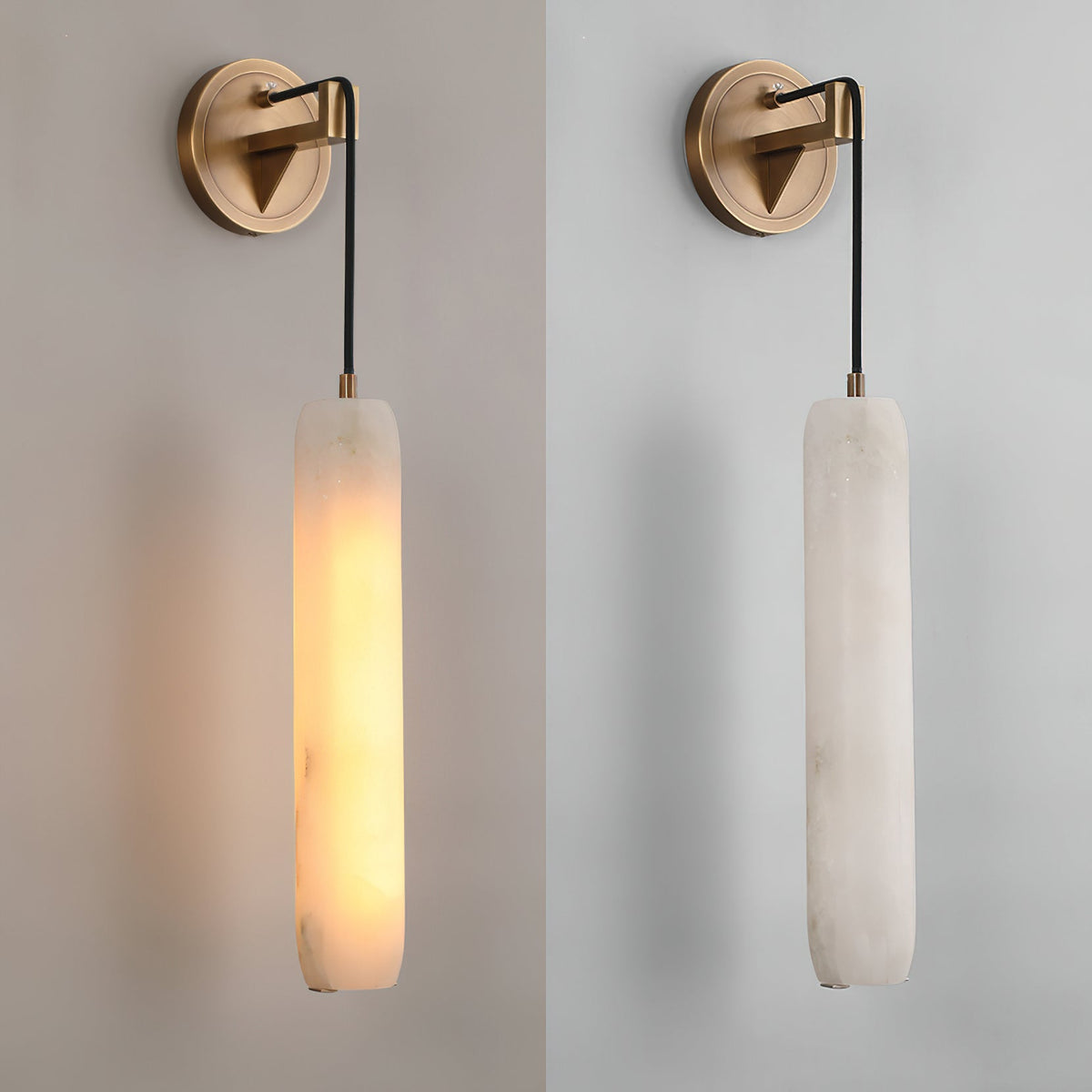 Alabaster Individual Creativity Flute Wandleuchte
