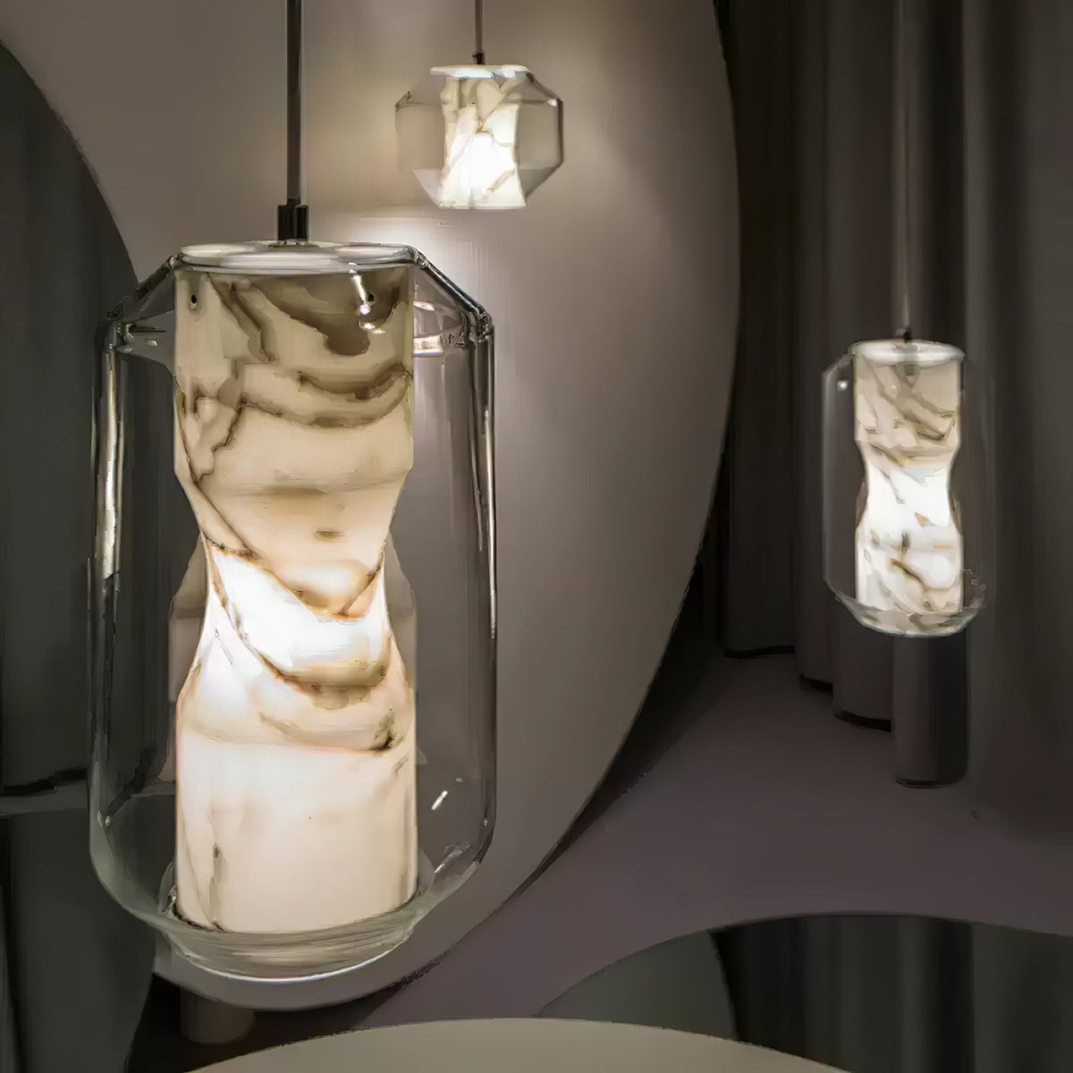 Aveneriella Alabaster Pendelleuchte
