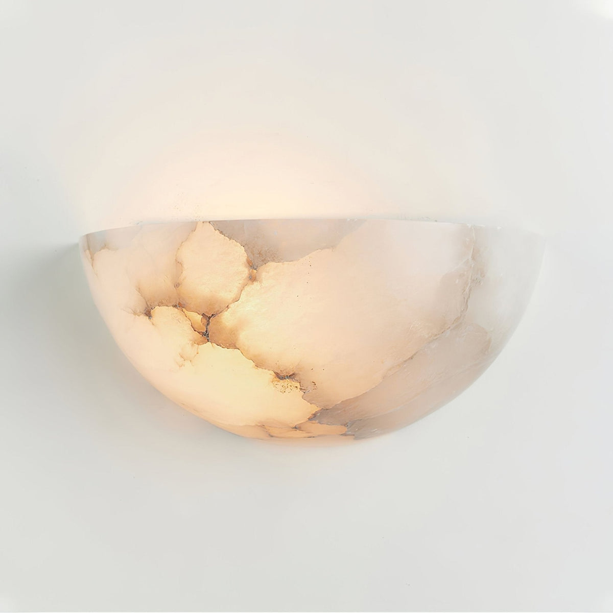 Albinelia Halbmondförmige Alabaster-Wandleuchte