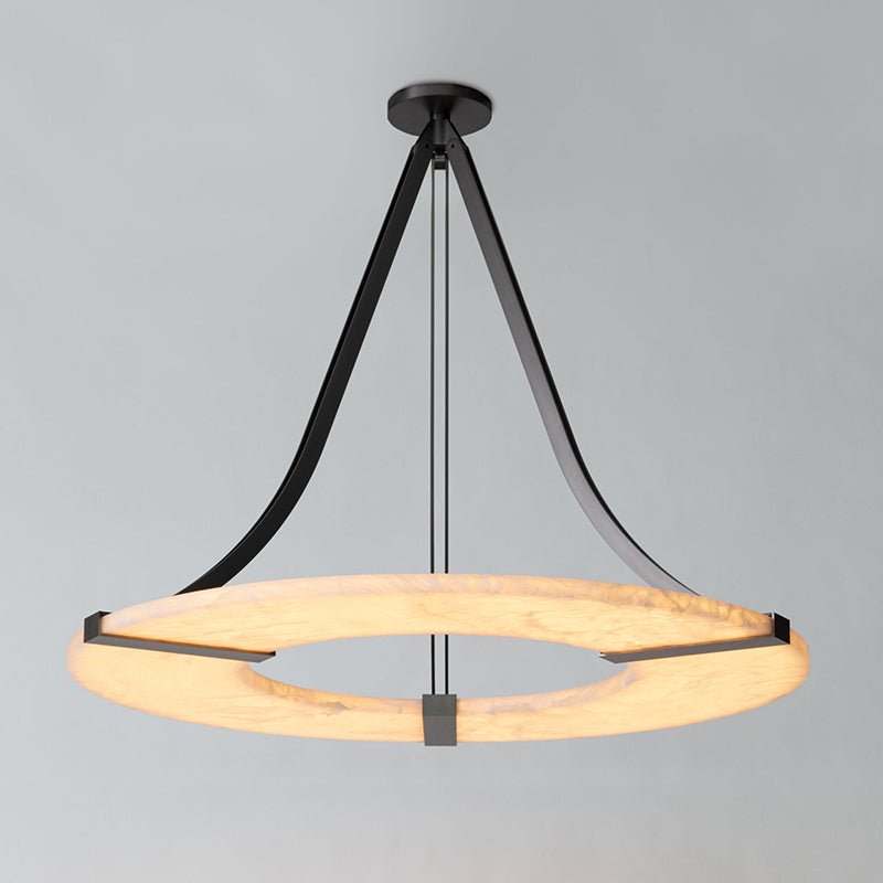 Faelor Alabaster-Ring-Pendelleuchte