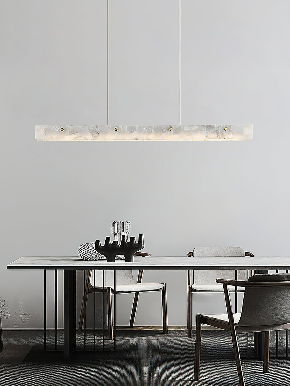 Vexor LED moderne lineare Pendelleuchte aus Alabaster