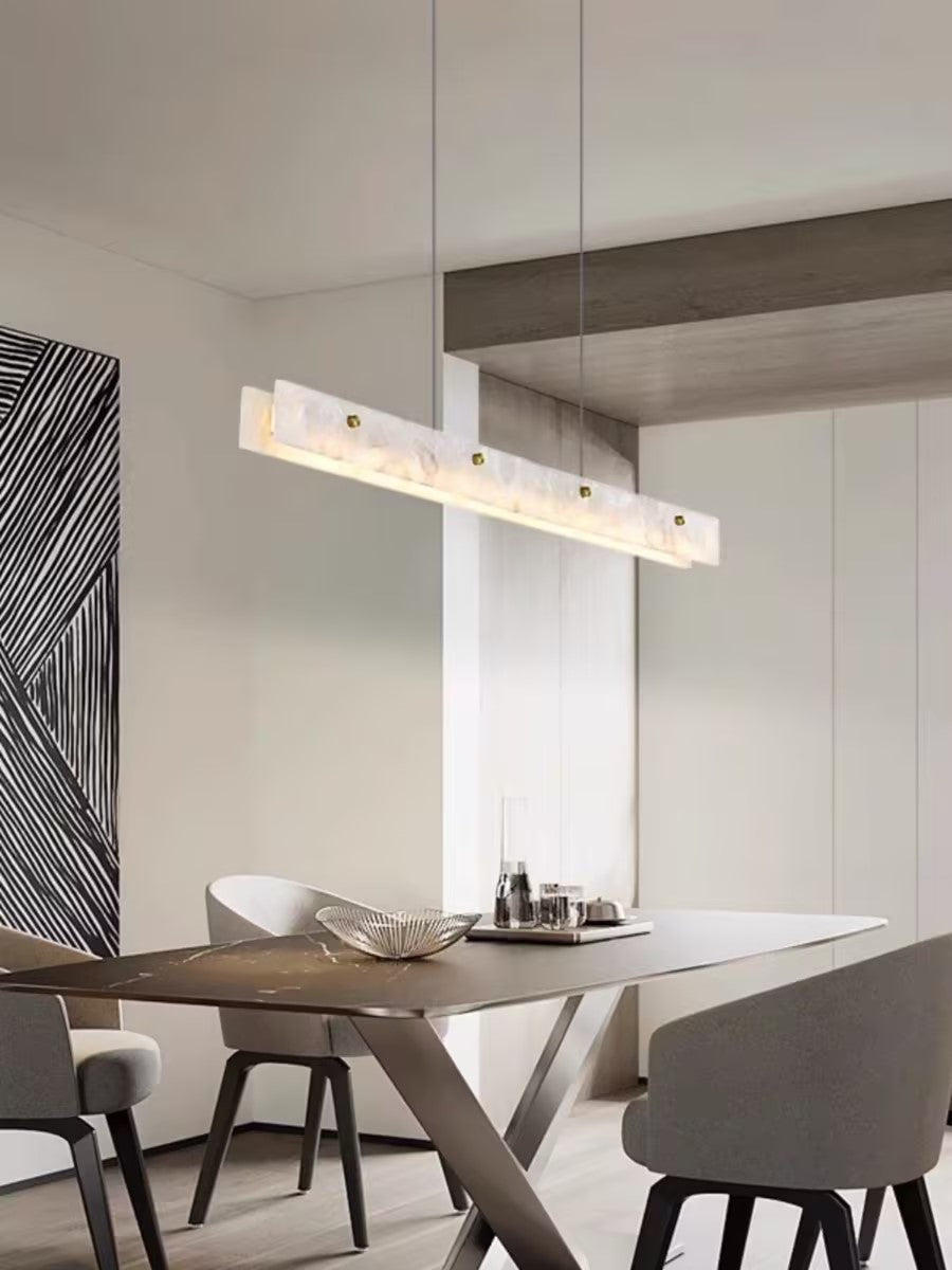 Vexor LED moderne lineare Pendelleuchte aus Alabaster