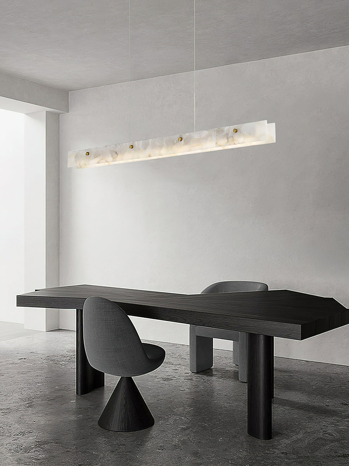 Vexor LED moderne lineare Pendelleuchte aus Alabaster