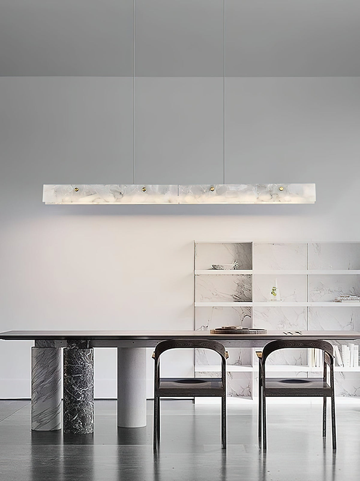 Vexor LED moderne lineare Pendelleuchte aus Alabaster