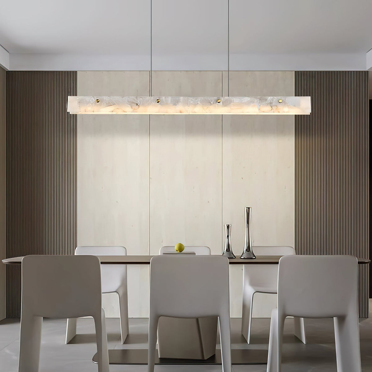 Vexor LED moderne lineare Pendelleuchte aus Alabaster