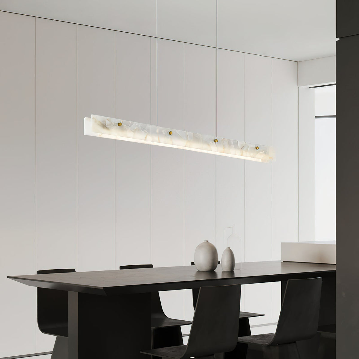 Vexor LED moderne lineare Pendelleuchte aus Alabaster