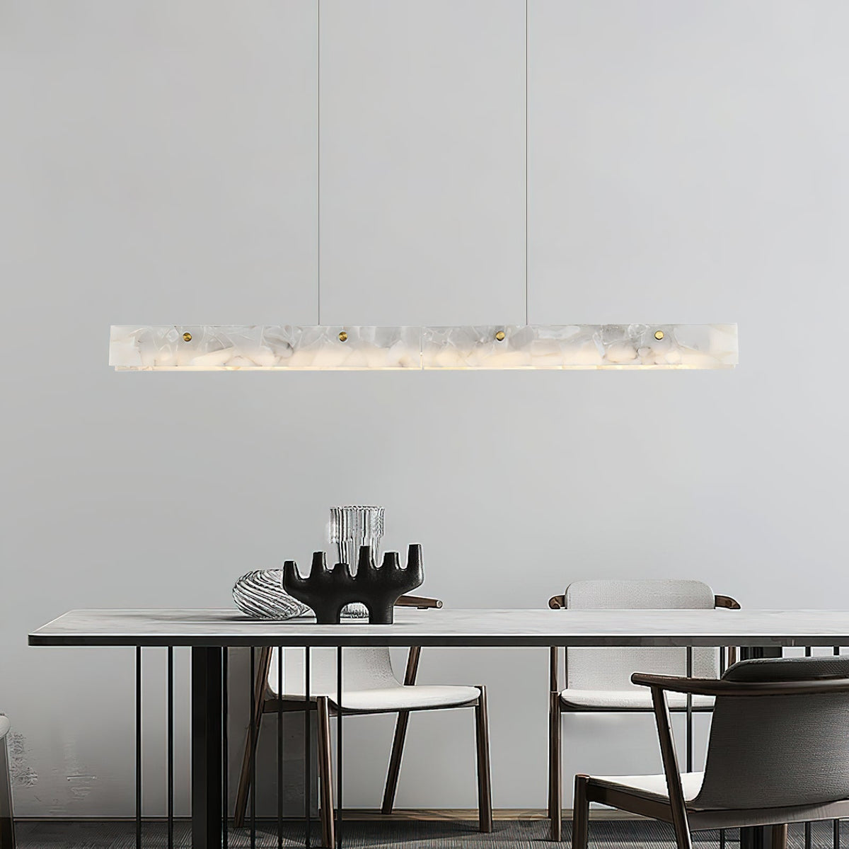 Vexor LED moderne lineare Pendelleuchte aus Alabaster