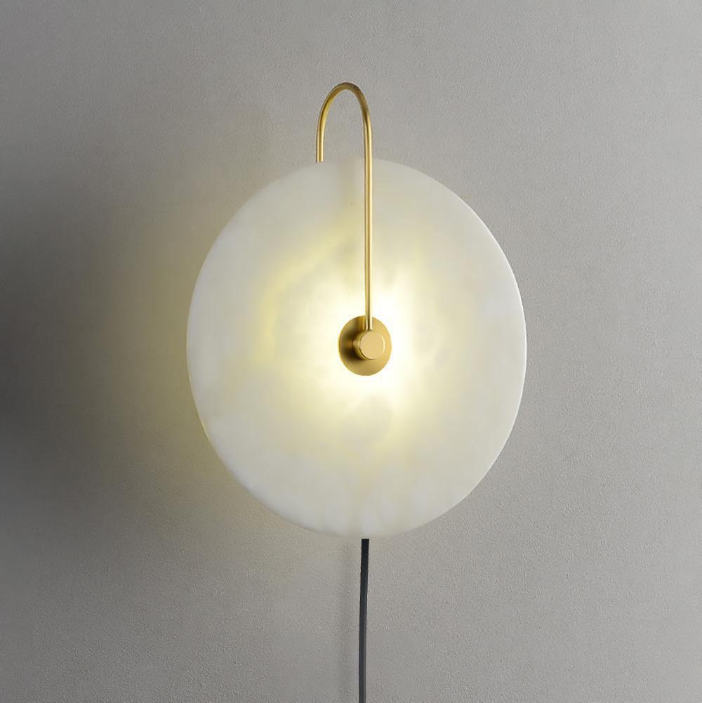 Albeaine Alabaster Pendelleuchte in Kugel-Form mit Stecker | Wandleuchte