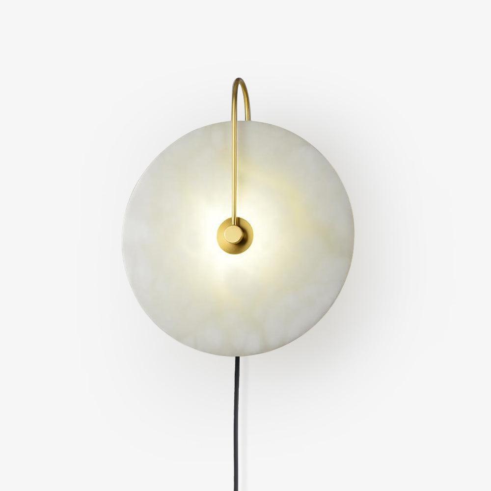 Albeaine Alabaster Pendelleuchte in Kugel-Form mit Stecker | Wandleuchte