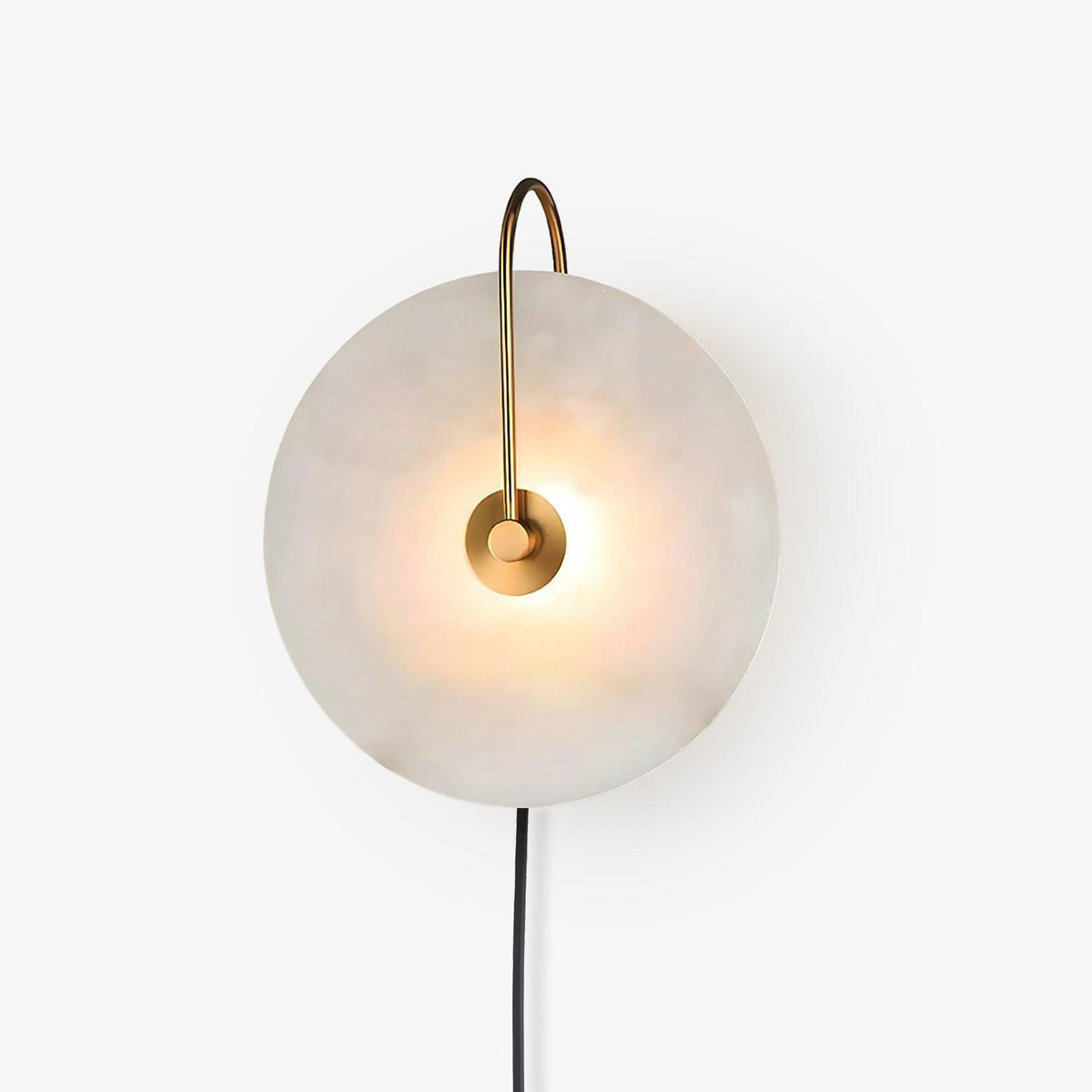 Albeaine Alabaster Pendelleuchte in Kugel-Form mit Stecker | Wandleuchte