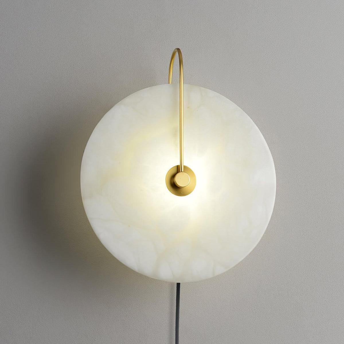 Albeaine Alabaster Pendelleuchte in Kugel-Form mit Stecker | Wandleuchte