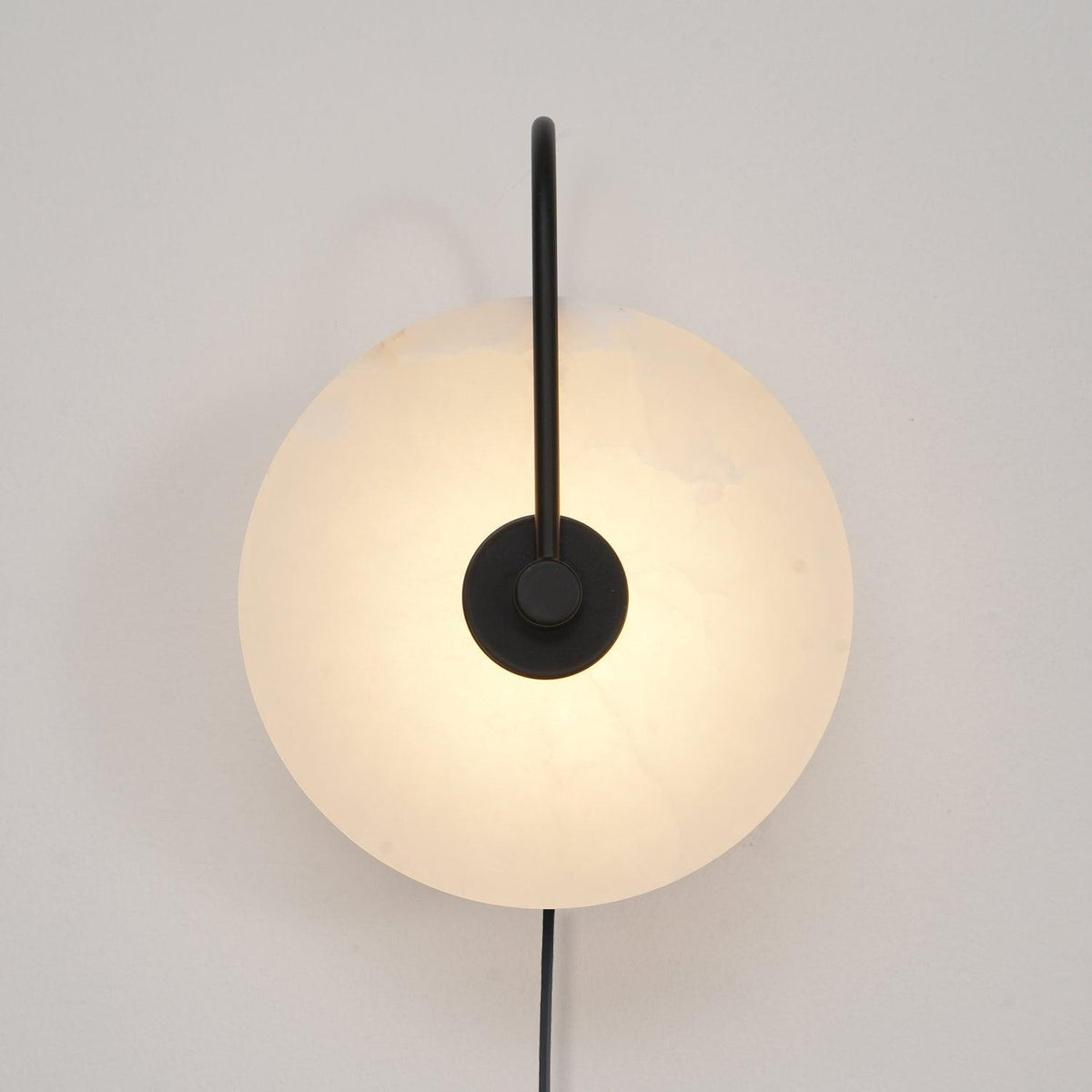 Albeaine Alabaster Pendelleuchte in Kugel-Form mit Stecker | Wandleuchte
