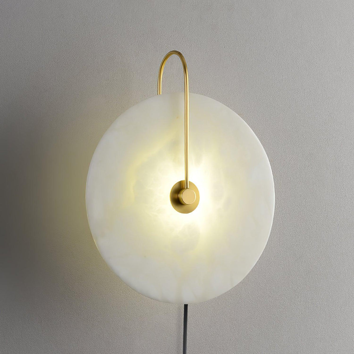 Albeaine Alabaster Pendelleuchte in Kugel-Form mit Stecker | Wandleuchte