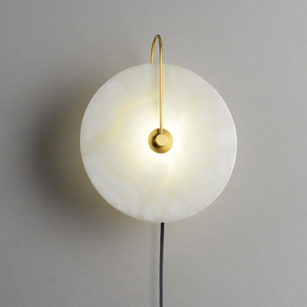 Albeaine Alabaster Pendelleuchte in Kugel-Form mit Stecker | Wandleuchte