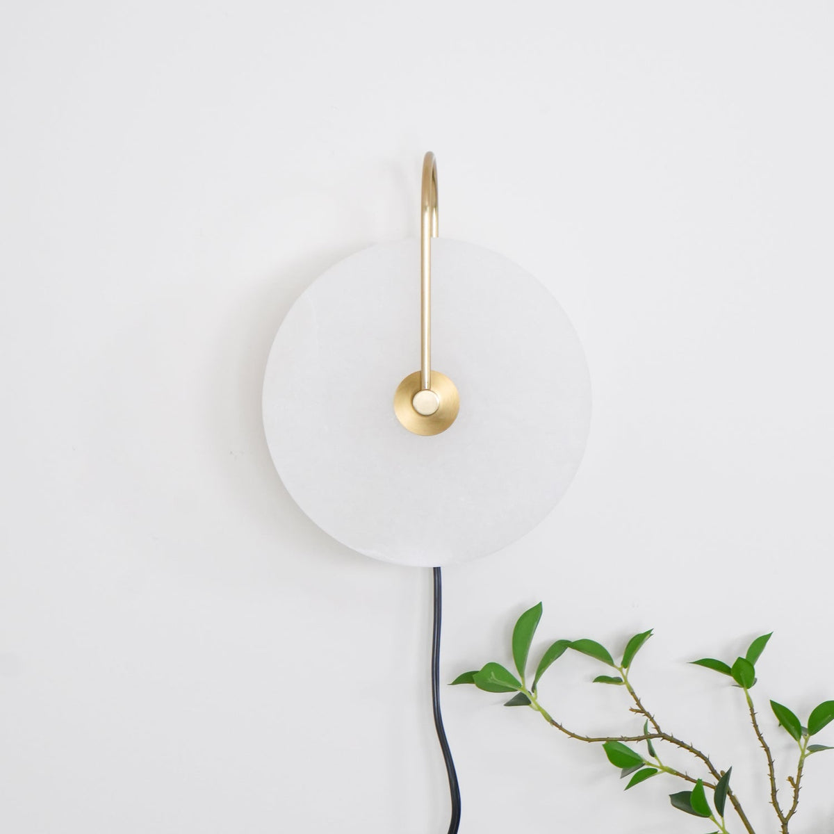 Albeaine Alabaster Pendelleuchte in Kugel-Form mit Stecker | Wandleuchte