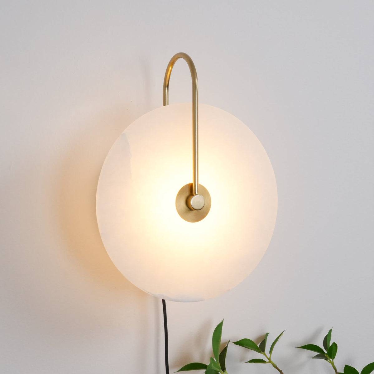Albeaine Alabaster Pendelleuchte in Kugel-Form mit Stecker | Wandleuchte
