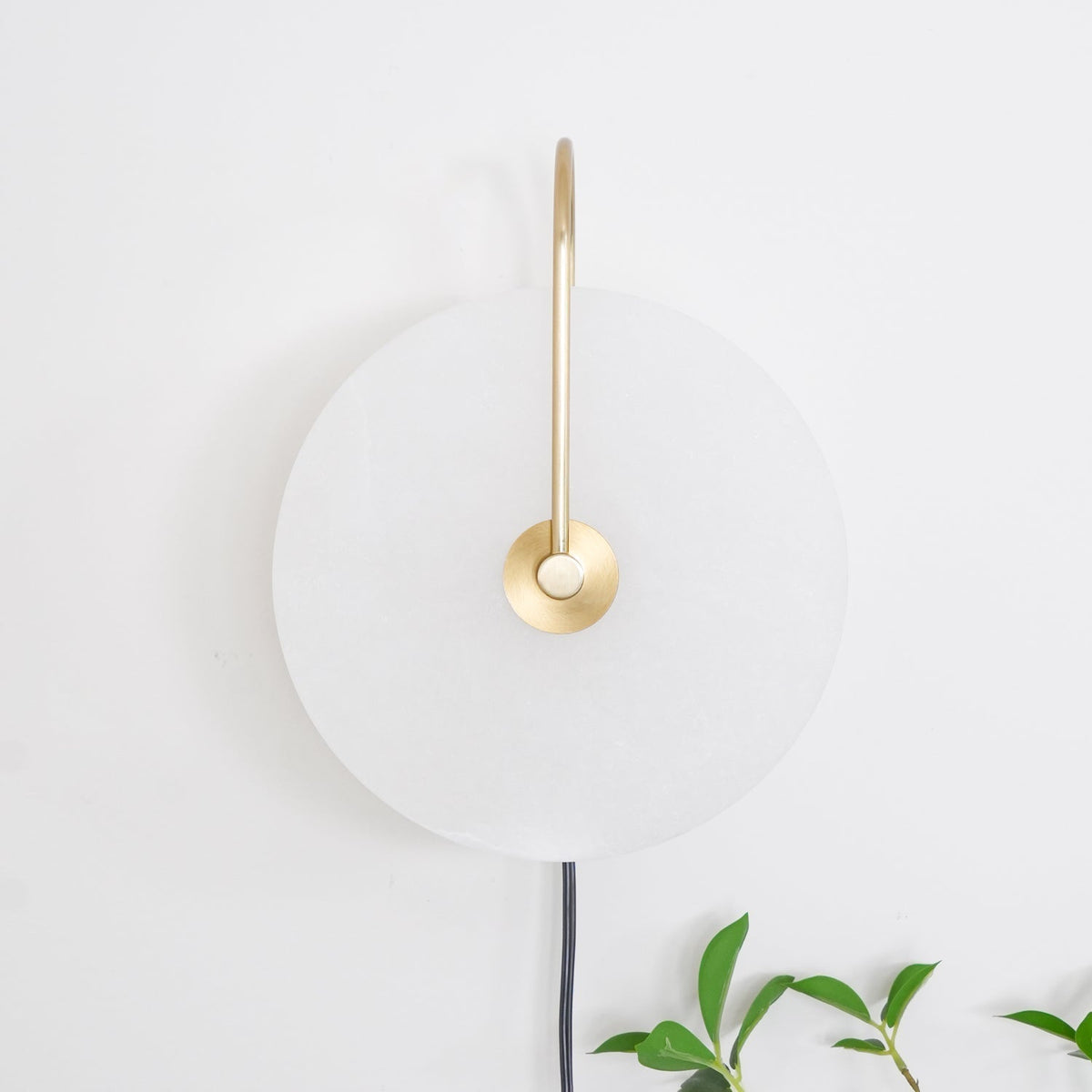 Albeaine Alabaster Pendelleuchte in Kugel-Form mit Stecker | Wandleuchte