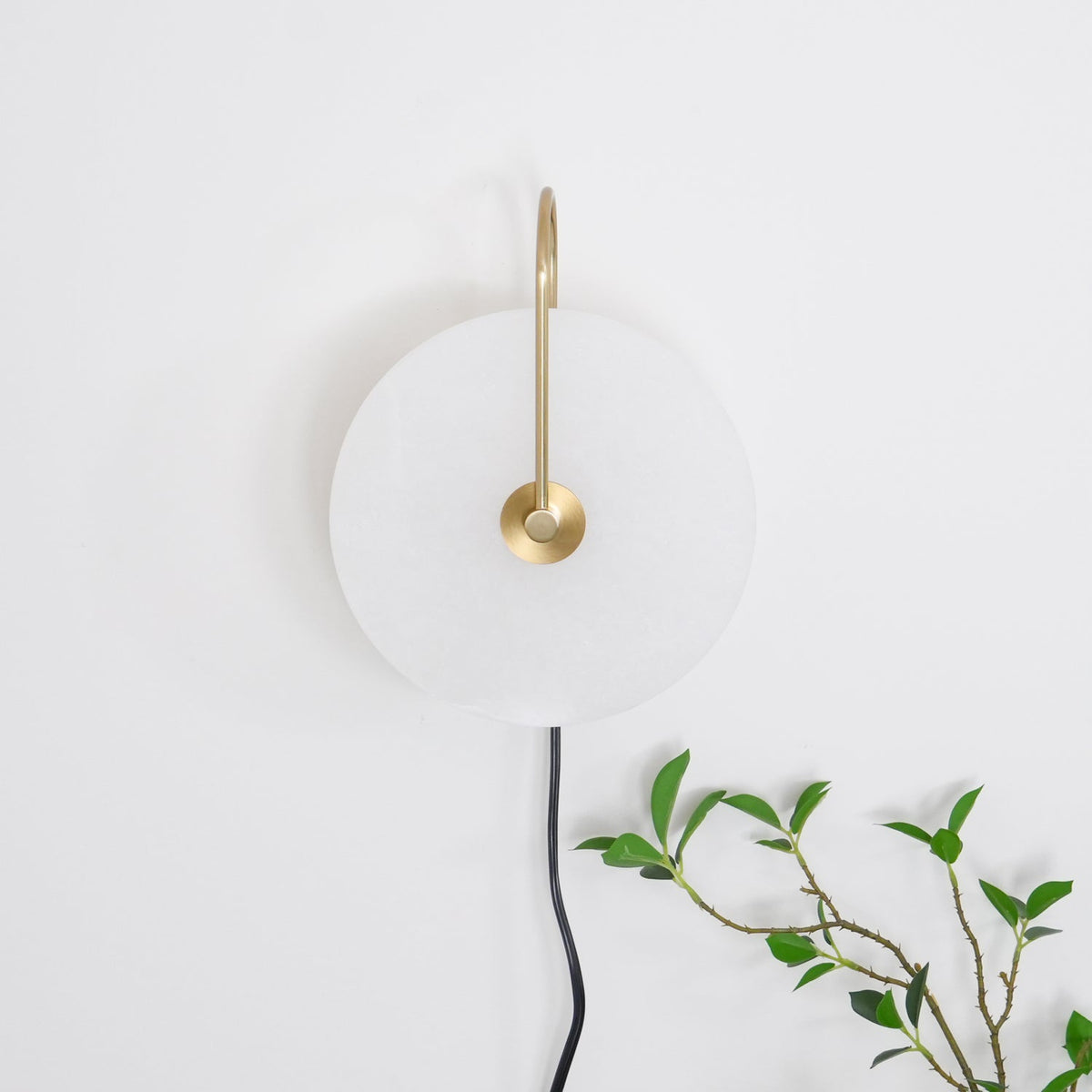 Albeaine Alabaster Pendelleuchte in Kugel-Form mit Stecker | Wandleuchte