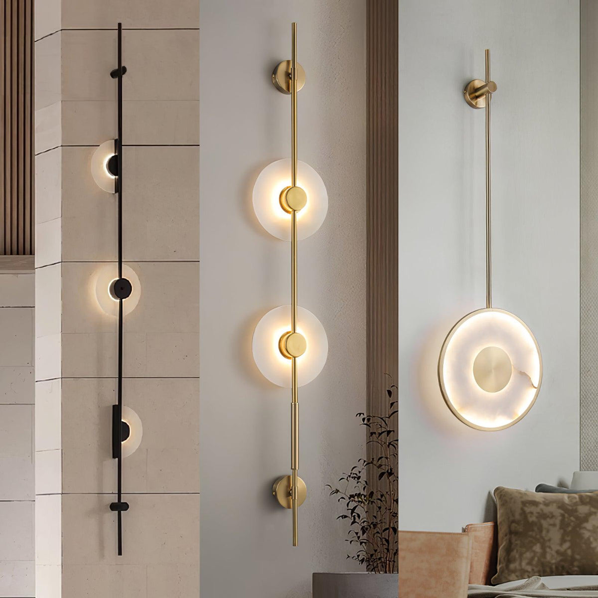Albarina Alabaster Wandleuchte mit Stecker