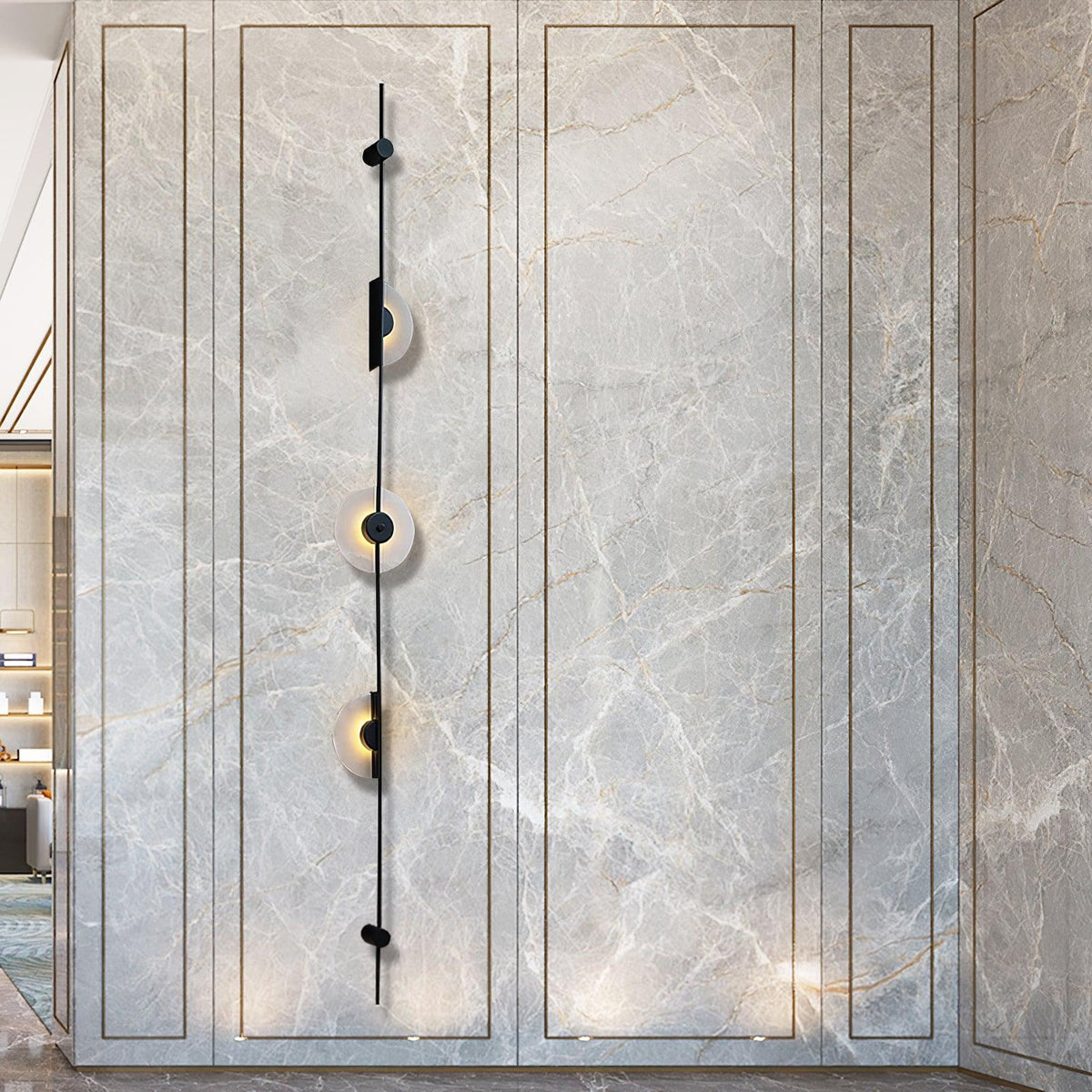 Albarina Alabaster Wandleuchte mit Stecker