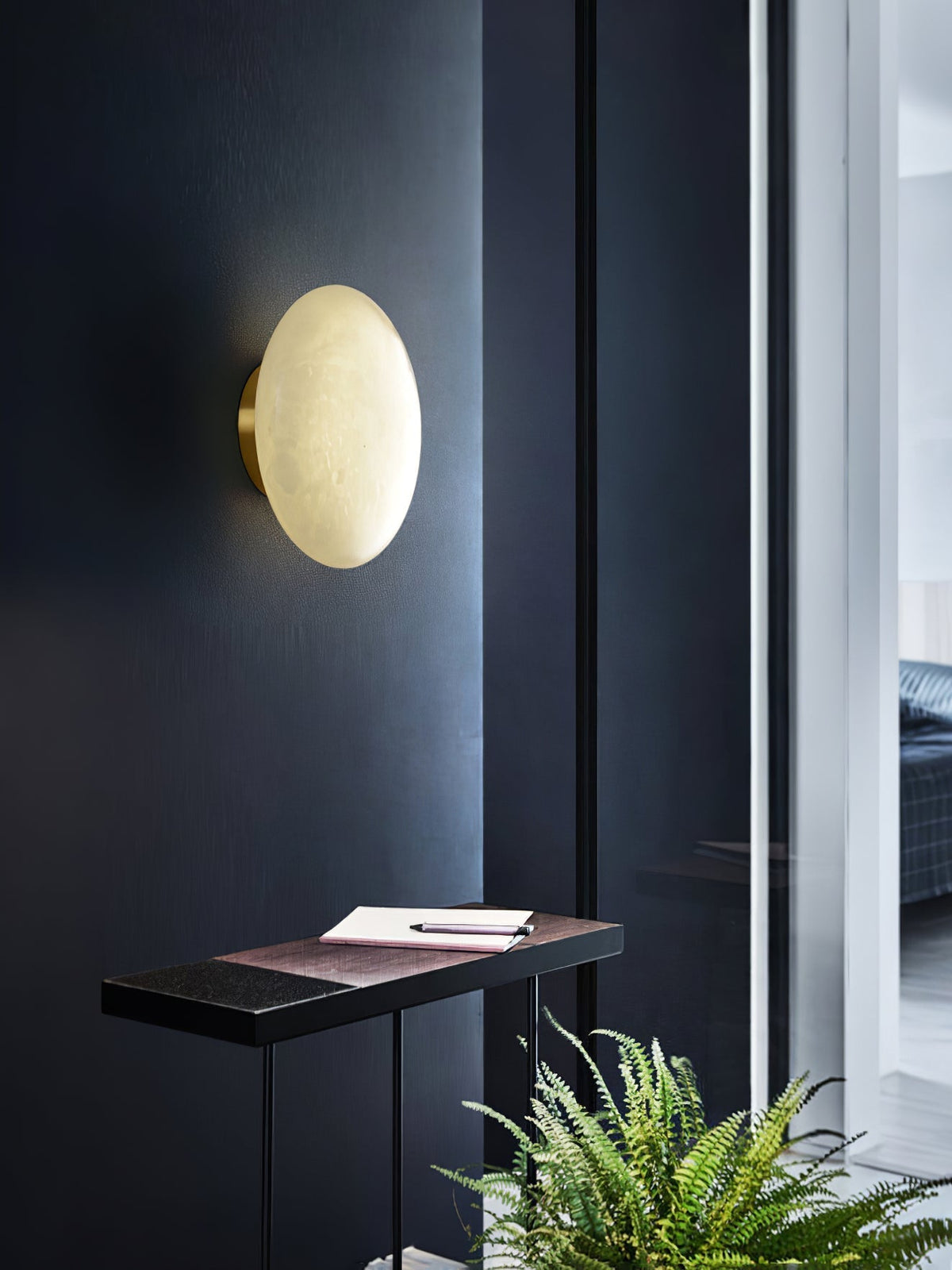Vanorara Minimalistische Alabaster-flache Deckenleuchte
